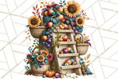 Summer's Bounty Harvest Floral Cottagecore Garden PNG Product Image 2