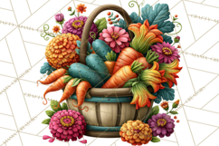 Summer's Bounty Harvest Floral Cottagecore Garden PNG Product Image 3