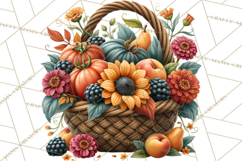 Summer's Bounty Harvest Floral Cottagecore Garden PNG Product Image 5