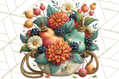 Summer's Bounty Harvest Floral Cottagecore Garden PNG Product Image 2