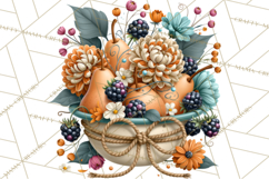 Summer's Bounty Harvest Floral Cottagecore Garden PNG Product Image 3
