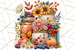 Summer's Bounty Harvest Floral Cottagecore Garden PNG Product Image 4