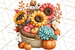 Summer's Bounty Harvest Floral Cottagecore Garden PNG Product Image 5