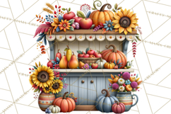 Summer's Bounty Harvest Floral Cottagecore Garden PNG Product Image 4