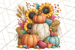 Summer's Bounty Harvest Floral Cottagecore Garden PNG Product Image 3