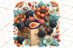 Summer's Bounty Harvest Floral Cottagecore Garden PNG Product Image 2