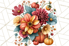 Summer's Bounty Harvest Floral Cottagecore Garden PNG Product Image 5