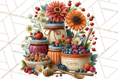 Summer's Bounty Harvest Floral Cottagecore Garden PNG Product Image 2