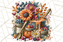 Summer's Bounty Harvest Floral Cottagecore Garden PNG Product Image 3