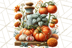 Summer's Bounty Harvest Floral Cottagecore Garden PNG Product Image 4