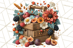 Summer's Bounty Harvest Floral Cottagecore Garden PNG Product Image 3