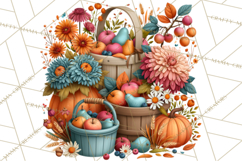 Summer's Bounty Harvest Floral Cottagecore Garden PNG Product Image 4