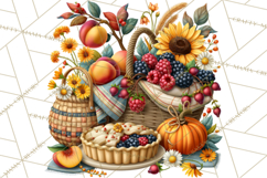 Summer's Bounty Harvest Floral Cottagecore Garden PNG Product Image 3