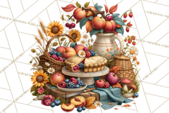 Summer's Bounty Harvest Floral Cottagecore Garden PNG Product Image 4