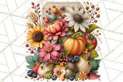 Summer's Bounty Harvest Floral Cottagecore Garden PNG Product Image 3