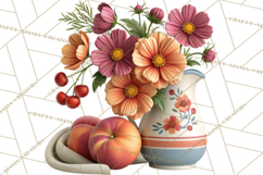 Summer's Bounty Harvest Floral Cottagecore Garden PNG Product Image 4