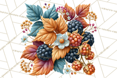 Summer's Bounty Harvest Floral Cottagecore Garden PNG Product Image 3
