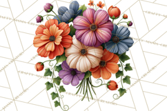 Summer's Bounty Harvest Floral Cottagecore Garden PNG Product Image 5