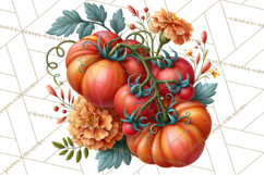 Summer's Bounty Harvest Floral Cottagecore Garden PNG Product Image 3