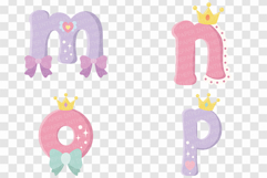 Cute Princess Font | Alphabet Letter Number Pink SVG EPS PNG Product Image 14