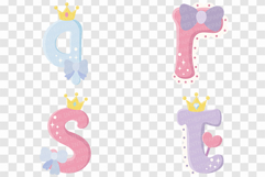 Cute Princess Font | Alphabet Letter Number Pink SVG EPS PNG Product Image 15