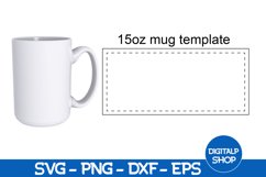 15oz Mug Template Full Wrap SVG Product Image 1