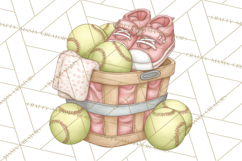 Whimsical Softball Mom Clipart PNG Game Day Mom Graphics Product Image 4