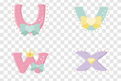 Cute Princess Font | Alphabet Letter Number Pink SVG EPS PNG Product Image 16