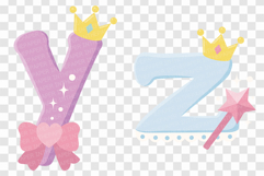 Cute Princess Font | Alphabet Letter Number Pink SVG EPS PNG Product Image 17