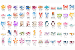 Under the Sea PNG | Summer Ocean Animals Mermaid Whale Shark Product Image 18