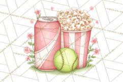 Whimsical Softball Mom Clipart PNG Game Day Mom Graphics Product Image 2