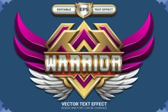 Warrior Badge with Editable Text Effect Product Image 1