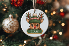 Cute Christmas Reindeer Clipart Set, Christmas Png Product Image 3