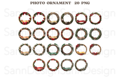 Christmas Photo Ornament png, Custom Photo Ornament Product Image 3