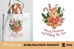 Gingerbread Cookie Christmas Tree. Sublimation Design PNG Product Image 1