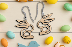 Bunny Easter Earrings Laser SVG Holiday Gift Accessory Her Product Image 2