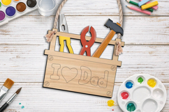 Laser SVG Kid Coloring Father’s Day Gift Hanging Ornament Product Image 2