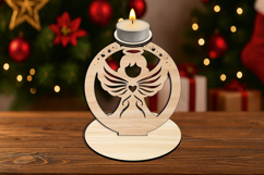 Laser SVG Holiday Holy Angel Candle Holder House Decor Gift Product Image 2
