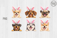 Easter Dogs Clipart|Easter Dog Bunny Ears|Happy Easter Day Product Image 4