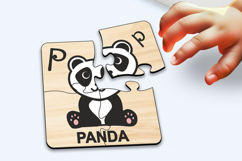 Panda Kid Puzzle Baby Game Child Play SVG Letter P Laser Product Image 2