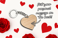 Heart SVG Valentine Day Love Gift Key Chain Romantic Present Product Image 2