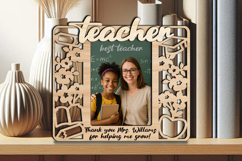 Cherry Blossom SVG Teacher Photo Frame Student School Laser Product Image 3