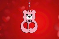 Alphabet SVG Bear Valentine Day Love Letter L Gift Laser Product Image 2
