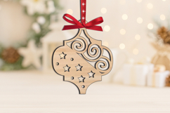 Christmas Ornament SVG Arabesuqe Design Winter Pattern Laser Product Image 2