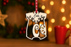 Laser SVG Letter C Christmas Onesie Ornament Alphabet Gift Product Image 2