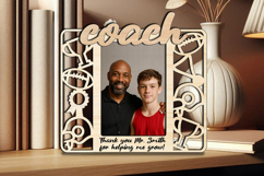 Coach American Football SVG Photo Frame Student School Laser Product Image 2