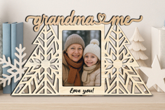 Christmas Tree Grandma and Me SVG Photo Frame Laser Gift Pic Product Image 2