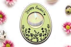 Easter Egg Tea Candle Holder Present Gift SVG Laser Holiday Product Image 2