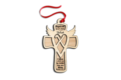 SVG Laser Cross Letter X Ornament Monogram Gift Holy Baptism Product Image 2