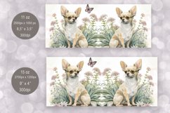 Cute Chihuahua Mug Sublimation | Watercolor Dog Mug Wrap Product Image 2